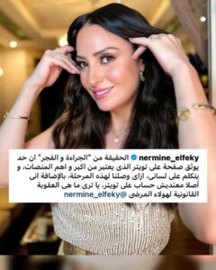 نرمين الفقي غاضبة بسبب منصة "X" 2 IMG 20240716 WA0011