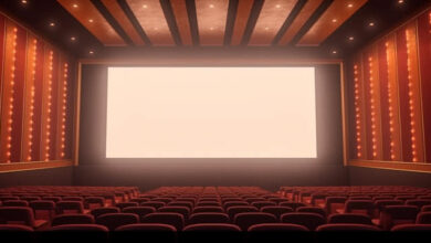 pngtree empty screen in a 3d rendered cinema hall image 3715653